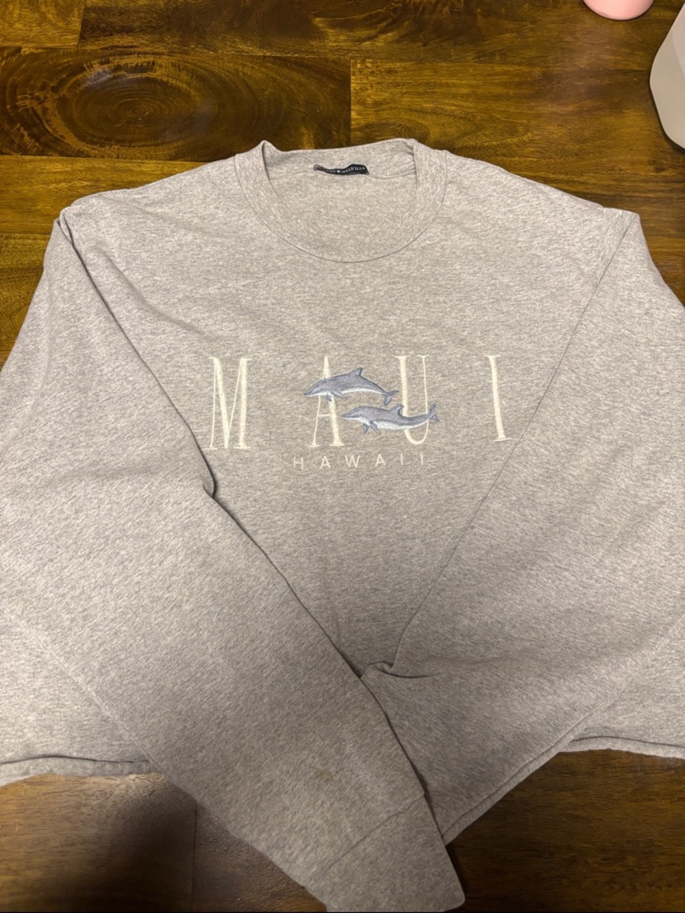 Brandy Melville Light Gray Maui Tee